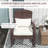 Outsunny Outdoor Wicker Adirondack Rocking Chair, Patio Rattan Rocker Chair with High Back, Seat Cushion, and Pillow for Garden, Porch, Balcony-129000670-129000671