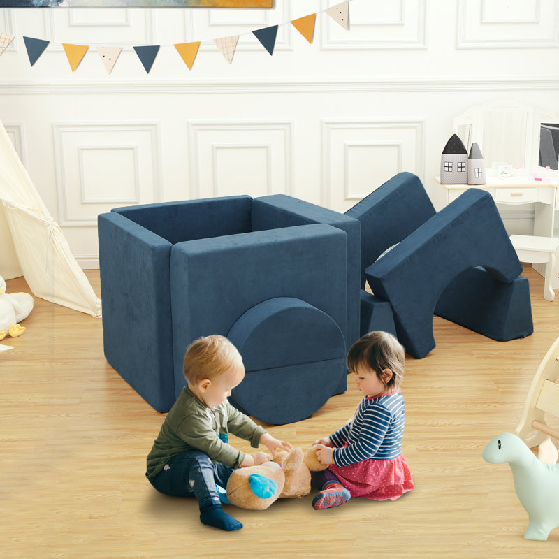 Akoya 60.2'' Modular Sofa, Blue