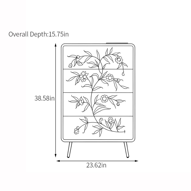 American style painted drawer accent chest