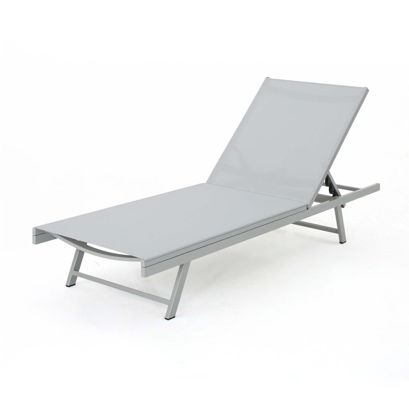 Chaise longue d'extérieur (ensemble de 2), Gris