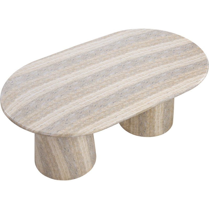 Table de salle à manger Cosenza, H 30 po x l 78 po x P 44,5 po, Travertin