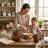 2-Piece Solid Wood Kitchen Utensil Holder Crock