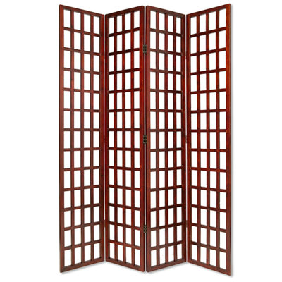 80'' W x 96'' H 4 - Panel Solid Wood Folding Room Divider