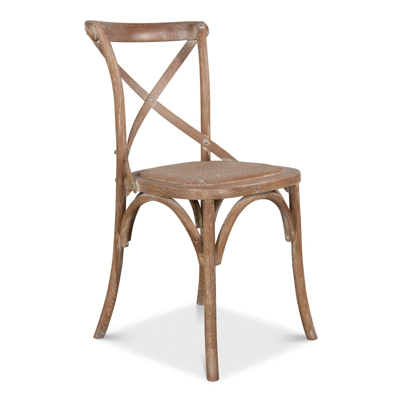 Robards 19'' H Upholstered Oak Side Chair