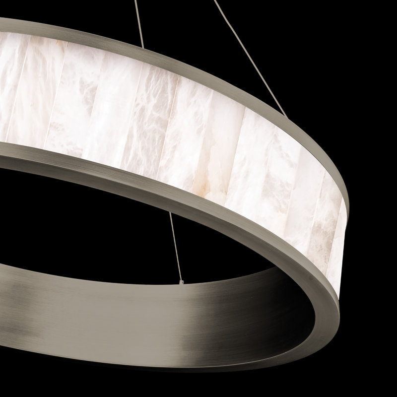 Coliseo 1 - Light Single Drum LED Pendant, Antique Nickel