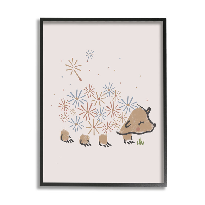 «Dandelion Flower Hedgehog» par Daphne Polselli - Impression sur toile, H 30 po x l 24 po x 1,5 po, Toile tendue