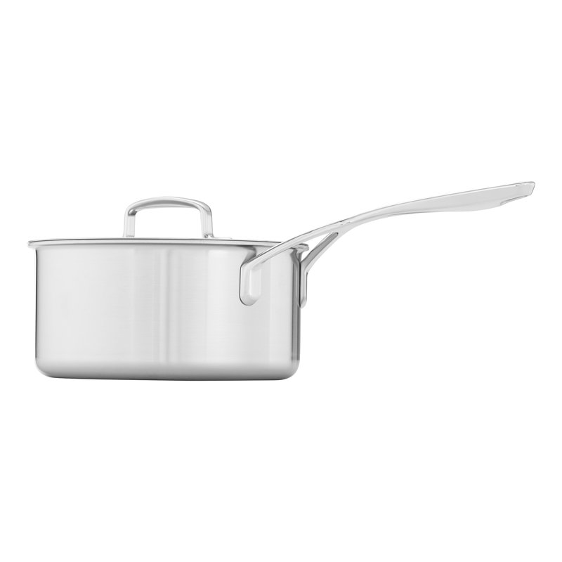 Casserole en acier inoxydable avec couvercle Demeyere 5-Plus, Bouilloire en cuivre martelé massif de 2 pintes