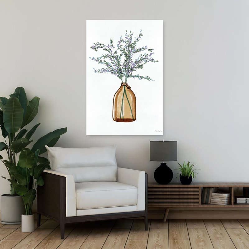 Art contemporain lavande Honeybloom Blossoms, H 36 po x l 24 po
