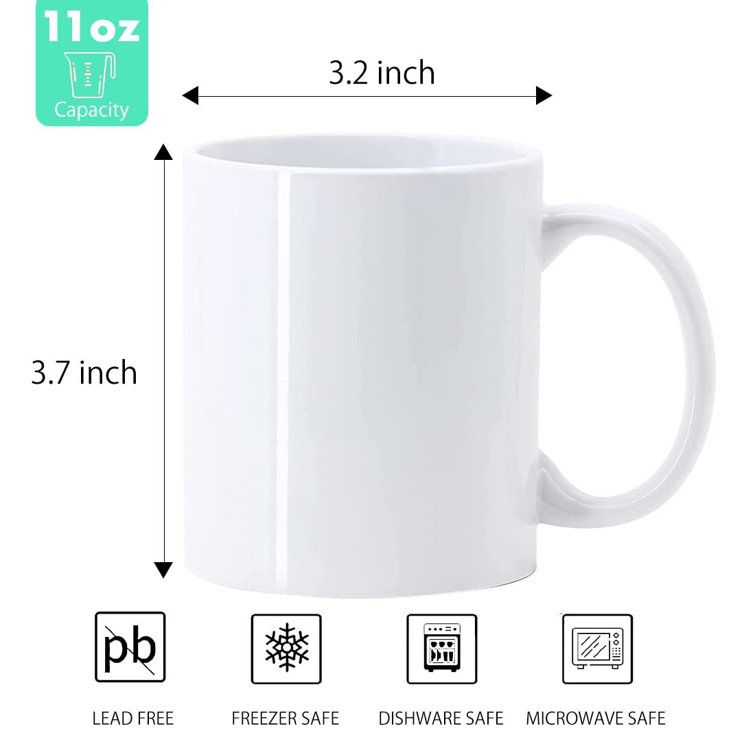 11oz Orca AAA Ceramic White Sublimation Mug Blanks - 36 Pack