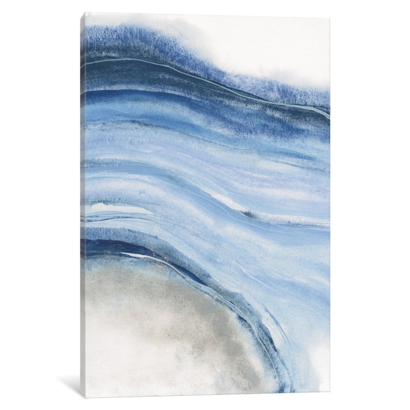«Watercolor Geode IV» par Chris Paschke - Peinture, H 18 po x l 12 po x P 1,5 po, Toile