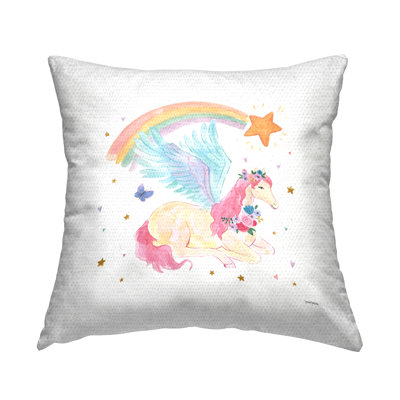 Polyester Throw Square Indoor/Outdoor Pillow Cover & Insert