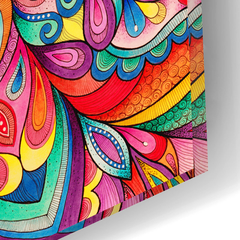 «Retro Glass Mandala» par Hello Angel, H 16 po x l 12 po x P 0,13 po