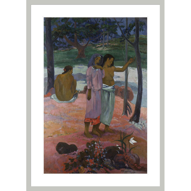 «The Call» par Paul Gauguin - Estampe numérique encadrée, H 41,5 po x l 30,04 po