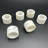 Real Marble Round White Napkin Rings Set-293671474