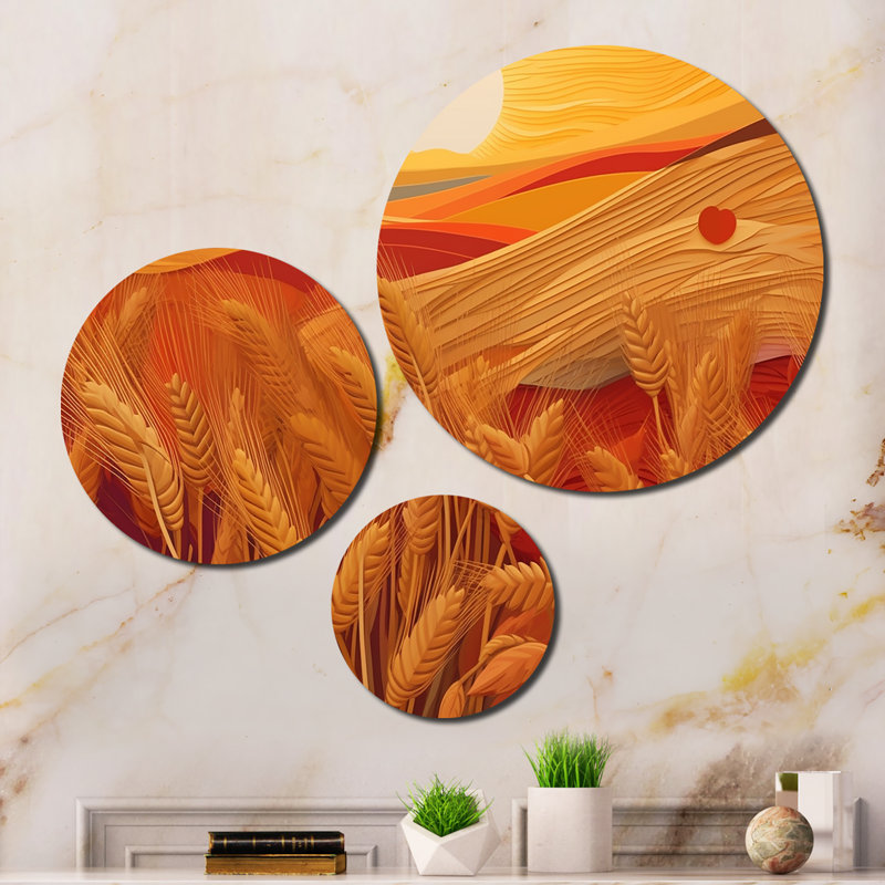Ensemble de 3 décorations murales Golden Harvest