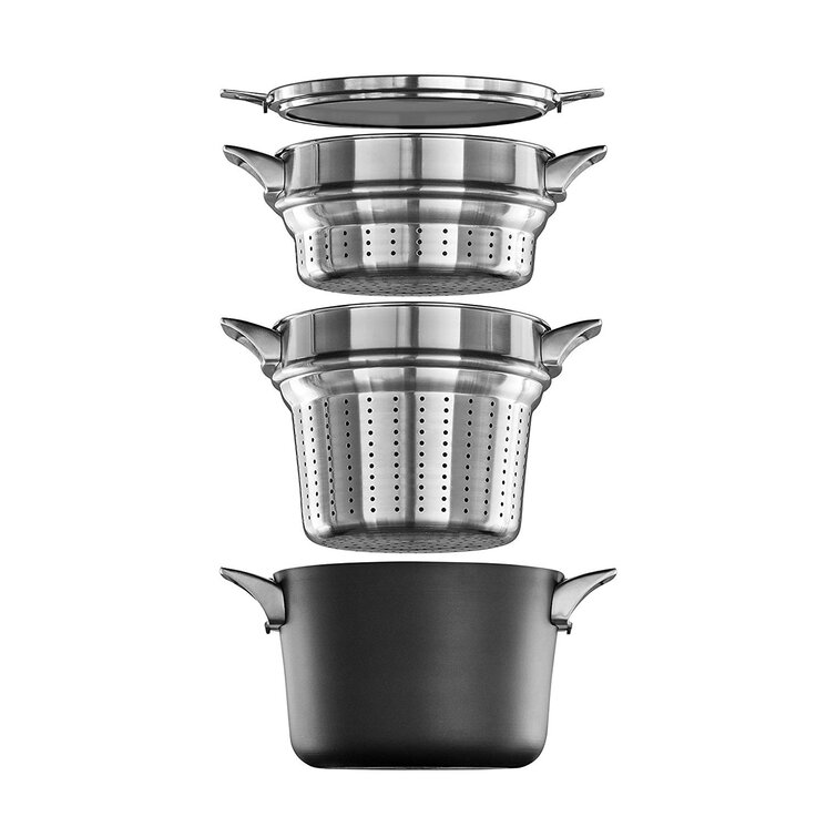 Premier™ Space-Saving Hard-Anodized Nonstick 4.5-Quart Soup Pot with Lid