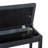 Duet Piano Chair With Faux Leather Upholstery And Stable Wooden Base - Black Construction In