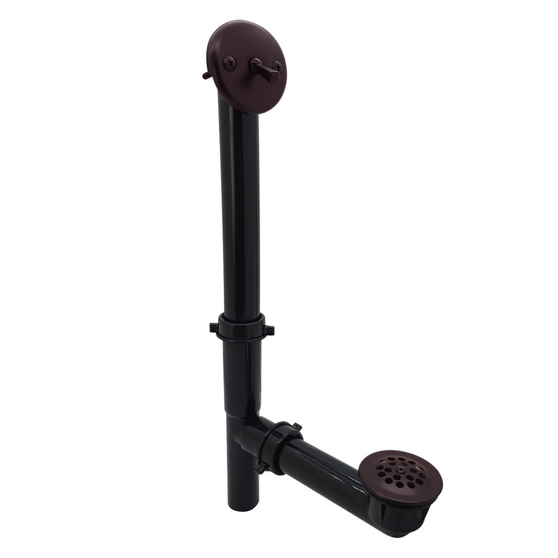 Trip Lever and Grid Cover Bathtub Leg Tub Drain with Overflow, Oil Rubbed Bronze