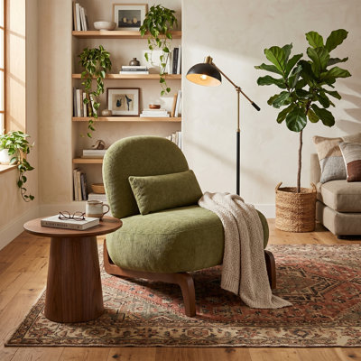 Chaise d'appoint moderne rembourrée de 28,4 po de largeur, fauteuil d'appoint sans accoudoirs pour petits espaces