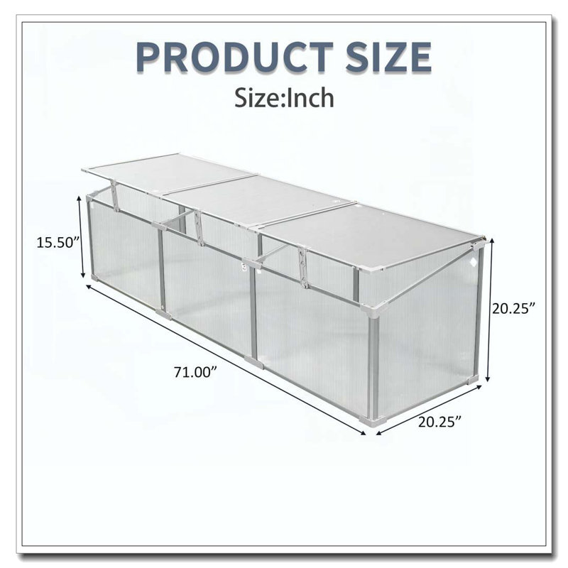 Serre en polycarbonate pour l'extérieur en hiver