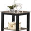 Table de bout simple en bois d'hévéa
