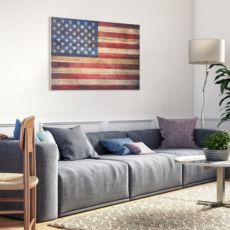 « american rêve », impression sur bois