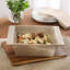 Plat de cuisson en grès de 2,75 pintes de 13,5 po x 8,5 po avec couvercle en bois d'acacia Gibson Elite-122305096