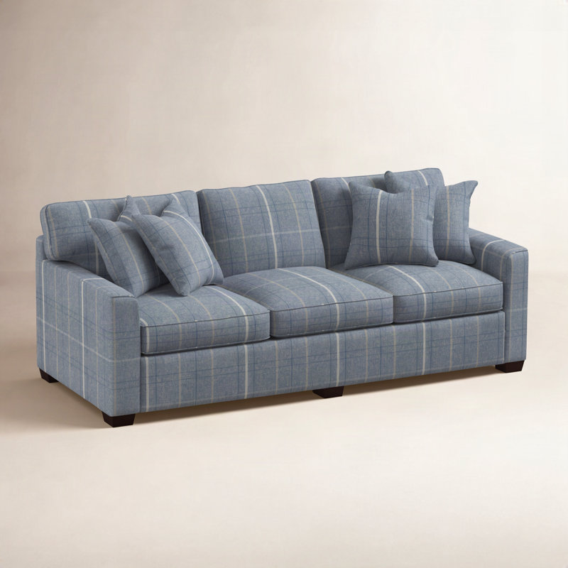 Easton Sofa, Java, Lapis Plaid; 0126-63