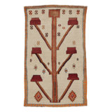 Vintage One-of-a-Kind 3'9" X 5'11" Hand Knotted Area Rug