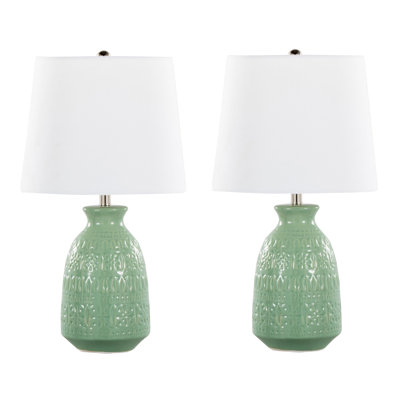 Ensemble de 2 lampes contemporaines en céramique