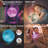 7.1inch Galaxy Lamp 16 Colours Moon Lamp,Remote & Touch Control USB Rechargeable(Black Hand Base)