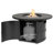 Outdoor 40 Inch Fire Pit Table, 50,000 BTU Propane Fire Pit with Lid-459832129