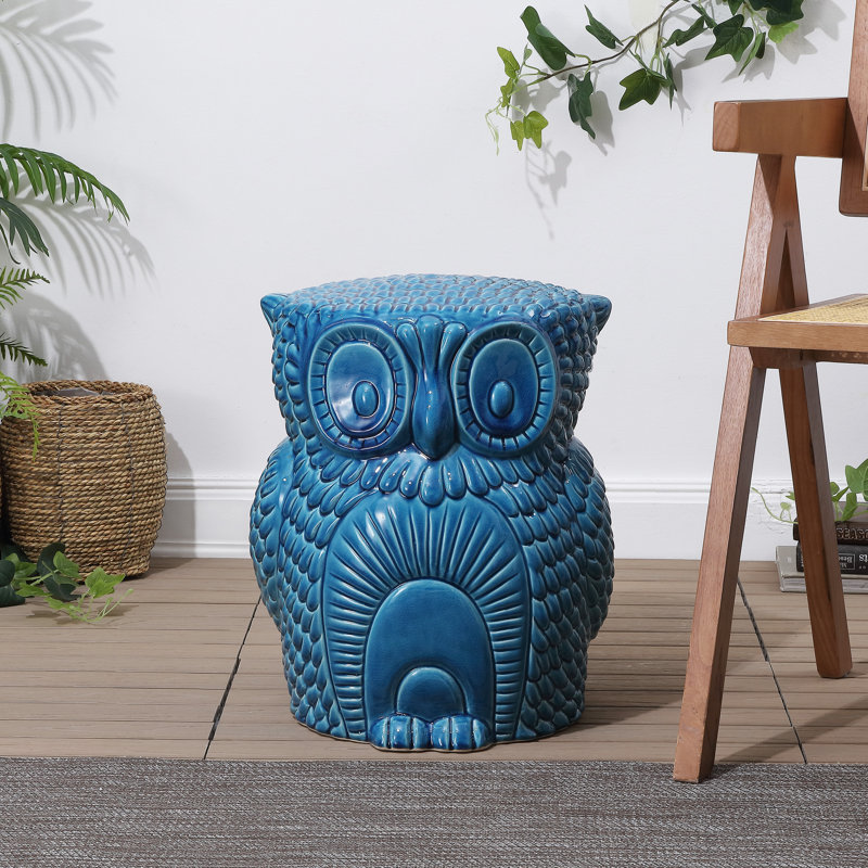 Tabouret de jardin 17,5 po Millie, Fissures bleues