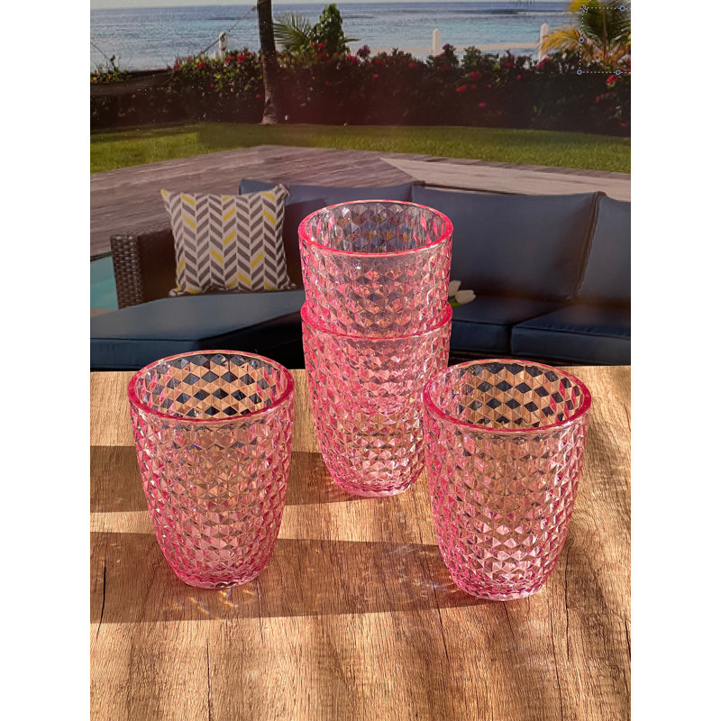 Verre à boire en acrylique Calera, Rose, Verre à vin