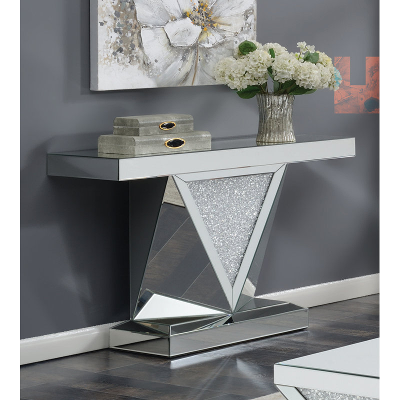 47.25'' Glass Top Console Table