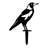 Elegant Decorative Garden Object, Black Metal, 18.1 x 12.6 inches | 100% Metal Construction, Thickness: 0.06 inches | Lightweight (0.7 lbs), No Assembly Required | Perfect for Outdoor Décor & Landscaping-765204856