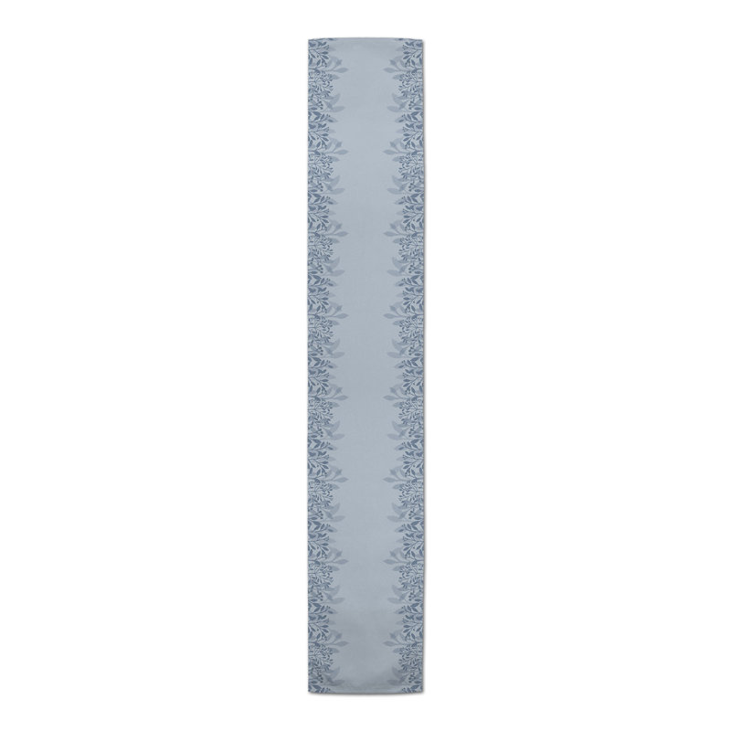 Martell Rectangular Floral Table Runner, 72" x 16", Blue