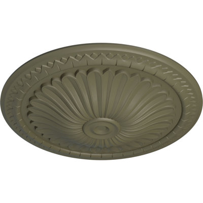 Médaillon de plafond Endurathane Alexa, DE 15 po x P 1 3/4 po (convient aux auvents jusqu'à 3 po), finition pierre spartan peinte à la main