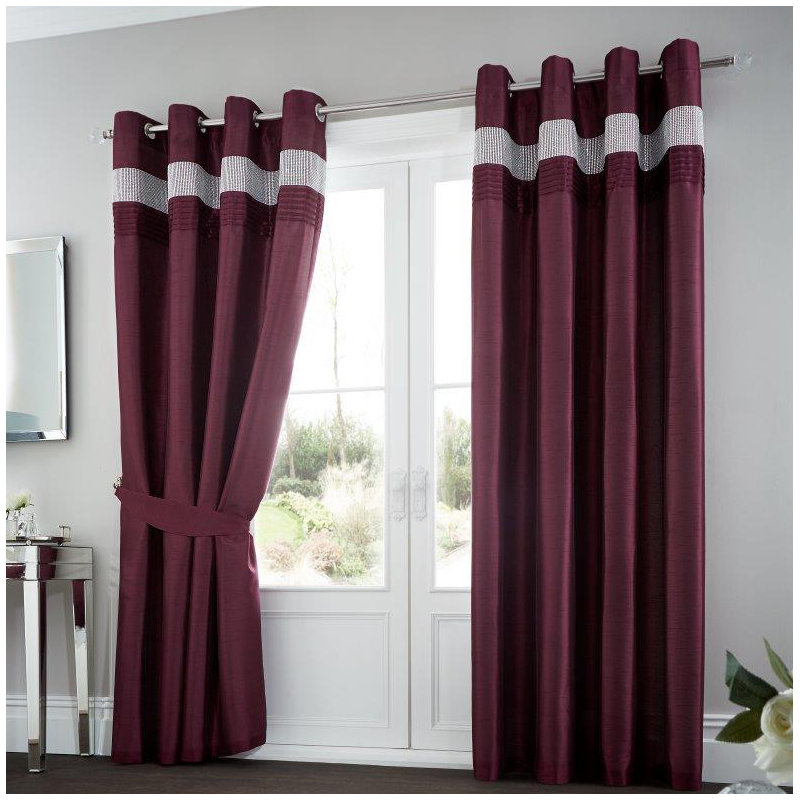 Oxy Room Darkening Curtain Pair, 229 W x 229 D cm, Aubergine