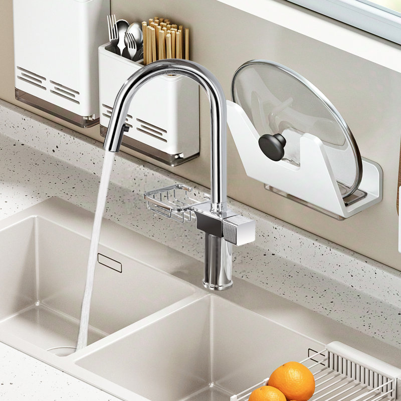 High - Arc Pull Down Kitchen Faucet Of Stainless Steel, Single Hole Design, Dual Spray Modes, 360 Rotation And Leak Ceramic Cartridge Tenacity With 304 Flexibility Quick Setup For Rustic Kitchens
