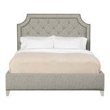 Audrey/Asher Queen Tufted Upholstered Low Profile Panel Bed