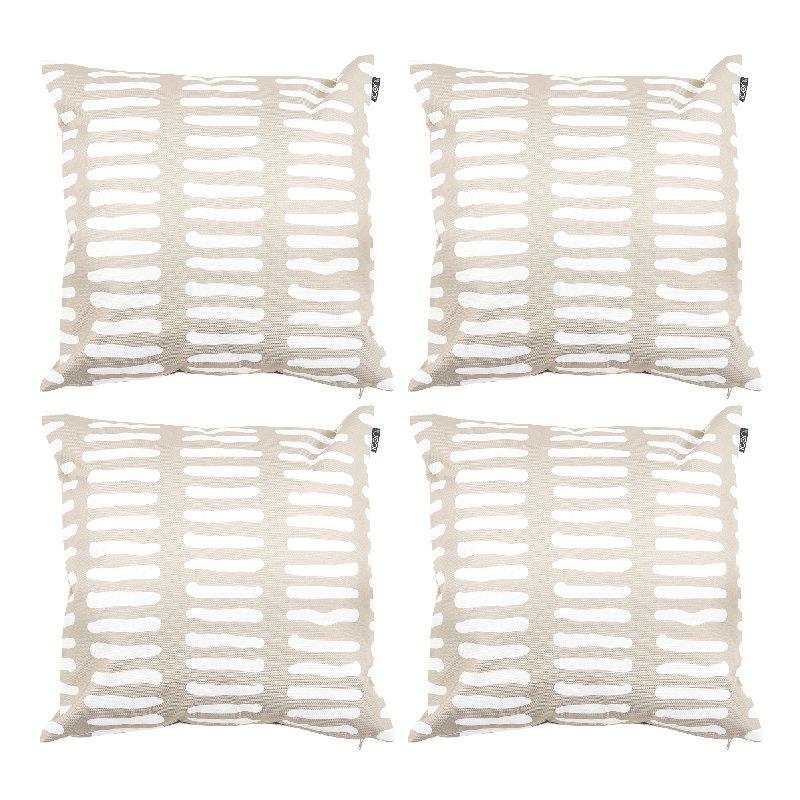 Stripe Indoor-Outdoor Cushions, Ivory Striped