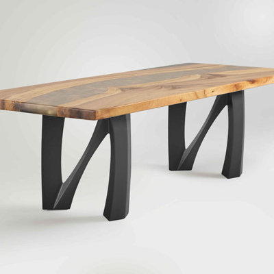  Metal Bench Legs 13”L X 4”W X 16”H 104 Norah, Set of 2 | Handcrafted Metal Furniture Legs for DIY Wooden Benches, Contemporary Dining Tables, Office Seating, and Commercial Interiors