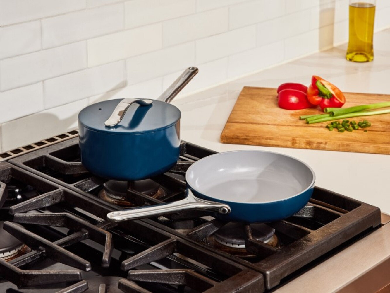 Caraway Nonstick Ceramic Fry Pan, 8", Navy