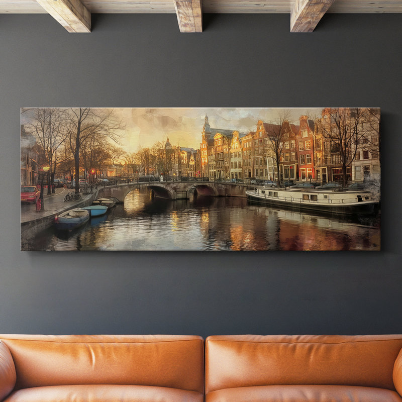 Abstract Series 10 #LXI-Wide Gallery Wrapped Canvas, 12" H x 30" W
