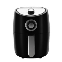  Small Air Fryer for Two People, YOMA 2.6 Qt Small Airfryer with  Temperature,1200 Watt,Non-stick Fry Basket, 8 Recipe Guide, Auto Shut Off,  Oil-less Healthy Mini Air Fryer for Dorm , RV 