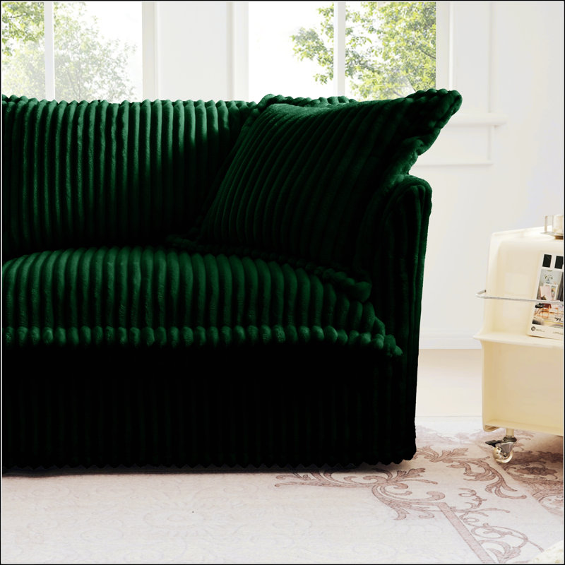 Canapé Koala LSF avec un coussin - Vert, confort luxueux et design moderne pour une détente ultime