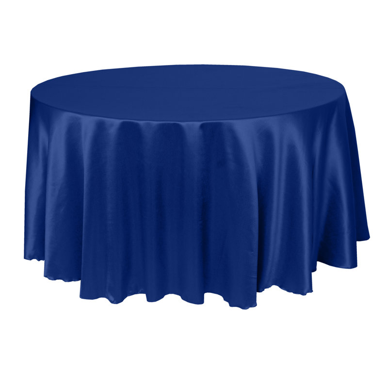 Ultimate Textile Herringbone - Fandango Tablecloth, 96" Round, Royal Blue, 1