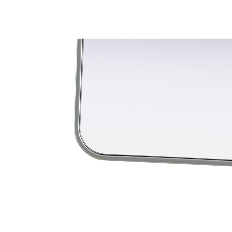 Erath Contour Metal Mirror, Silver, 42" x 42"