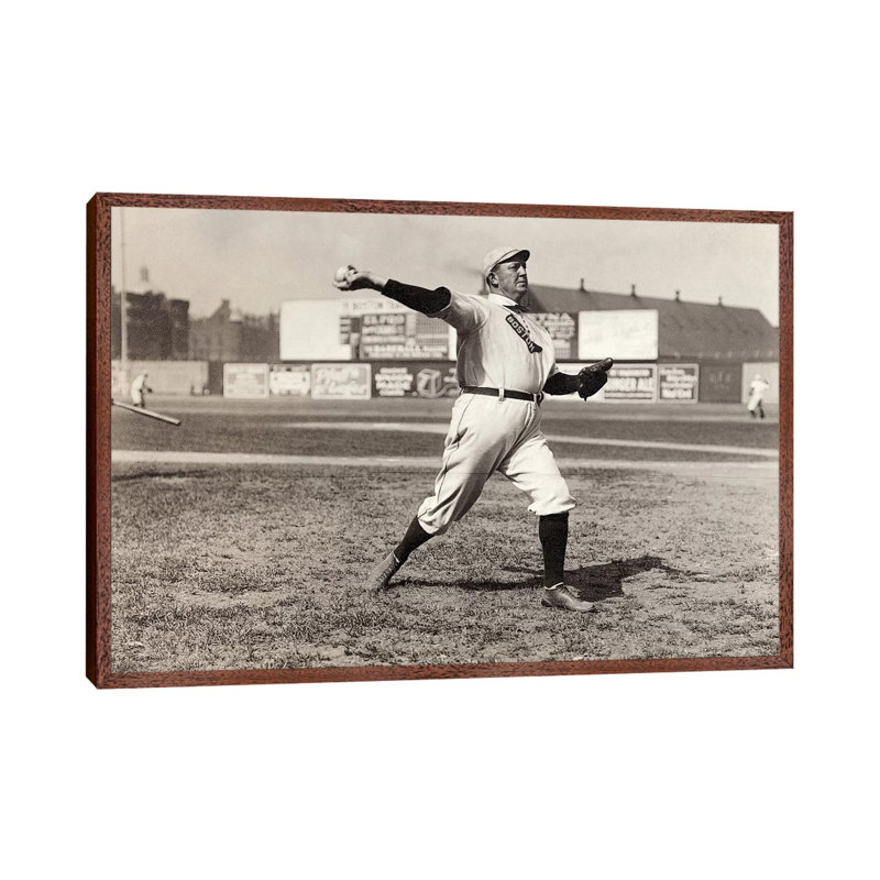 Cy Young (1867-1955) - Print on Canvas, 66.04 cm H x 45.72 cm W, Classic Brown Wood Framed